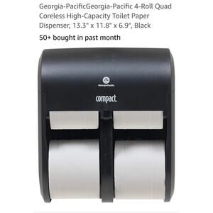 1664 Georgia Pacific Compact Quad 56744A Toilet paper dispenser new black